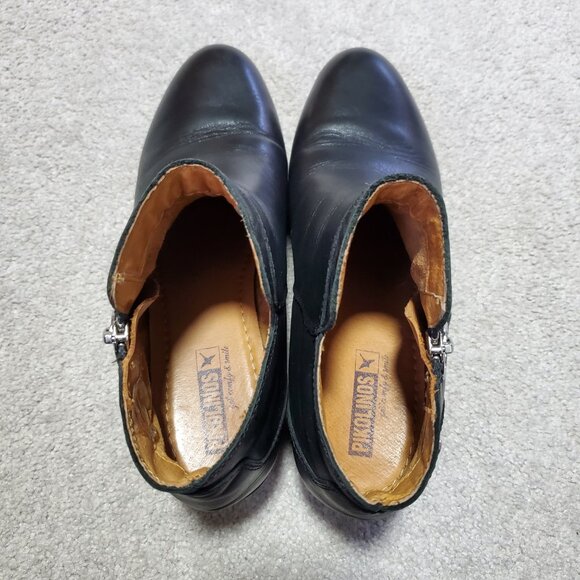 PIKOLINOS Doroka Ankle Boots Booties Leather Side Zip Black Women's 38EU 7US - Picture 10 of 14